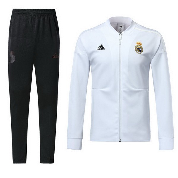 Survetement Football Real Madrid 2018-19 Blanc Noir